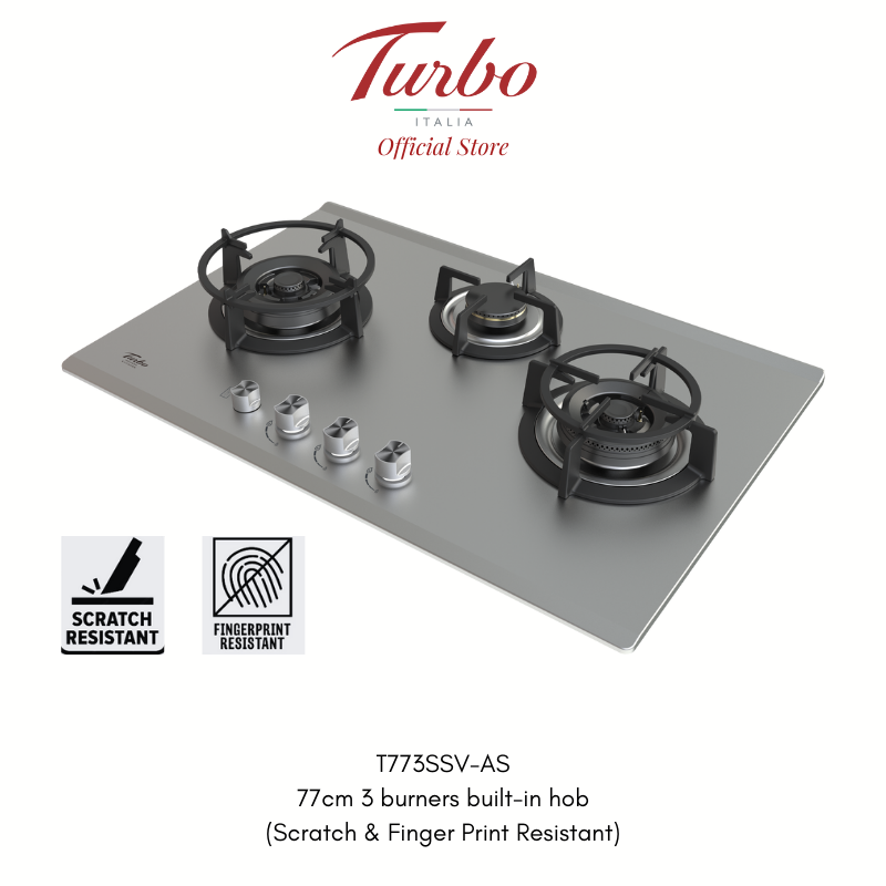 Turbo Incanto T773SSV-AS 77cm 3-Burner Built-in Hob