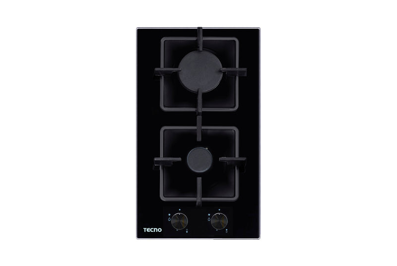 Tecno 30cm 2-Burner Tempered Glass Domino Hob TA 312SRSV