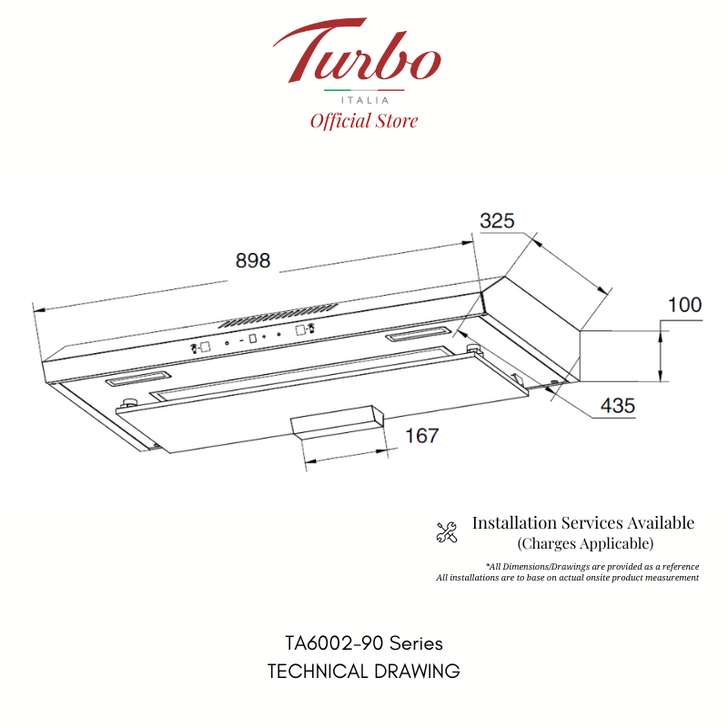 Turbo Incanto TA6002-90 90cm Slim Hood
