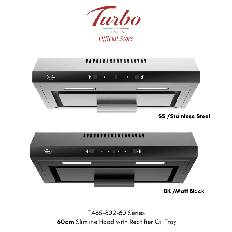 Turbo Italia TA65-802-60 60cm Slimline Hood