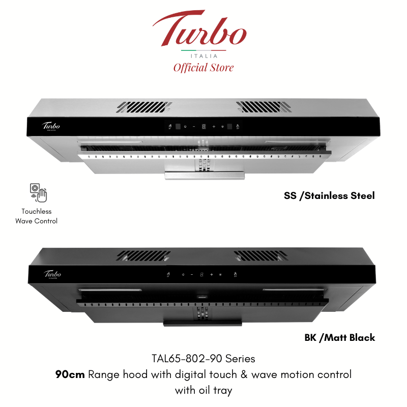 Turbo Italia TAL65-802-90 Series 90cm Range Hood