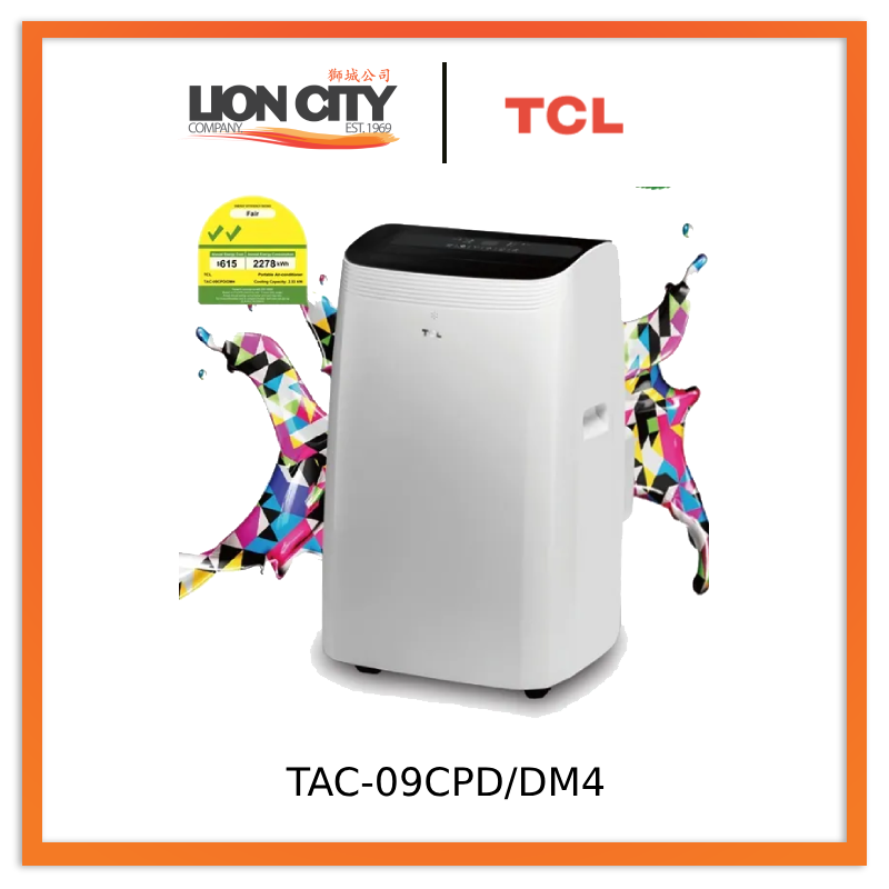 TCL Portable Air Conditioner TAC-09CPD/DM4 (9000BTU) 2 Tick