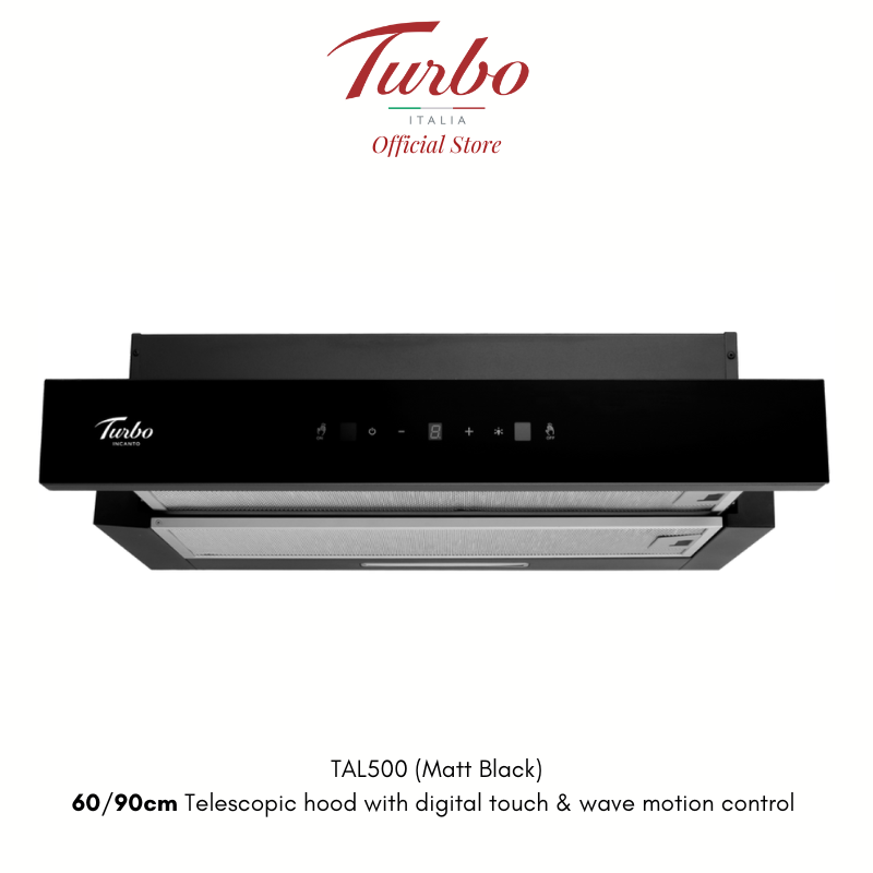 Turbo Italia TAL500BK Telescopic Hood