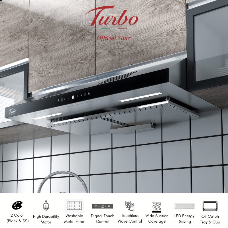 Turbo Italia TAL65-802-90 Series 90cm Range Hood