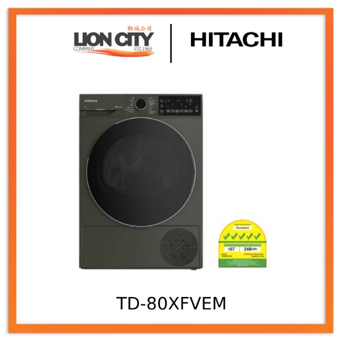 Hitachi TD-80XFVEM Tumble Dryer