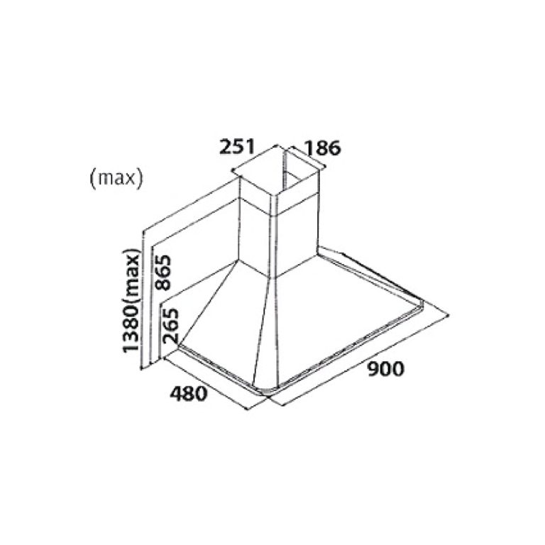 Tecno 90cm Chimney Hood KA 2028 PACKAGE 4