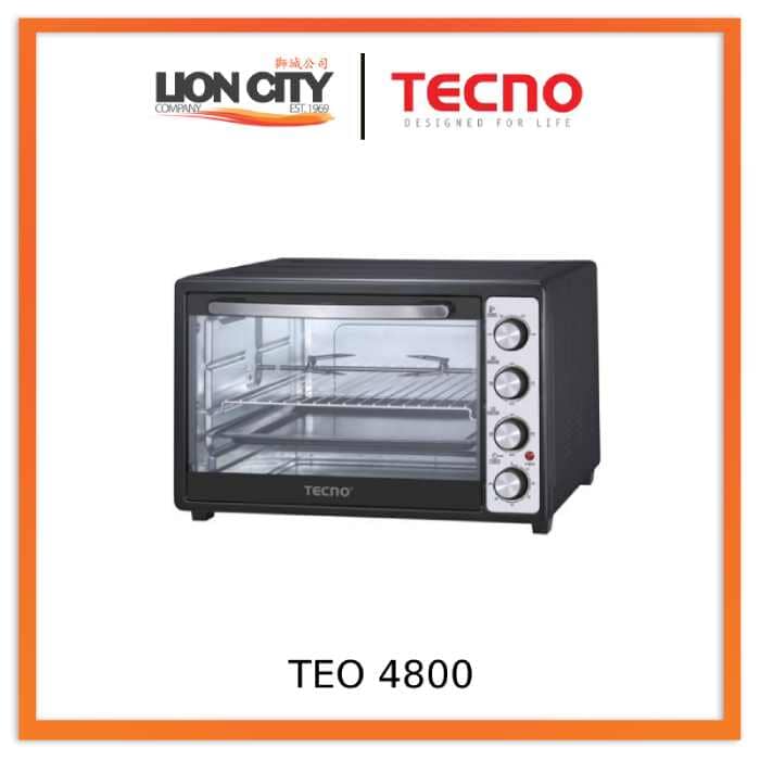 Tecno Uno TEO 4800 Oven Black 6 Functions, 48L