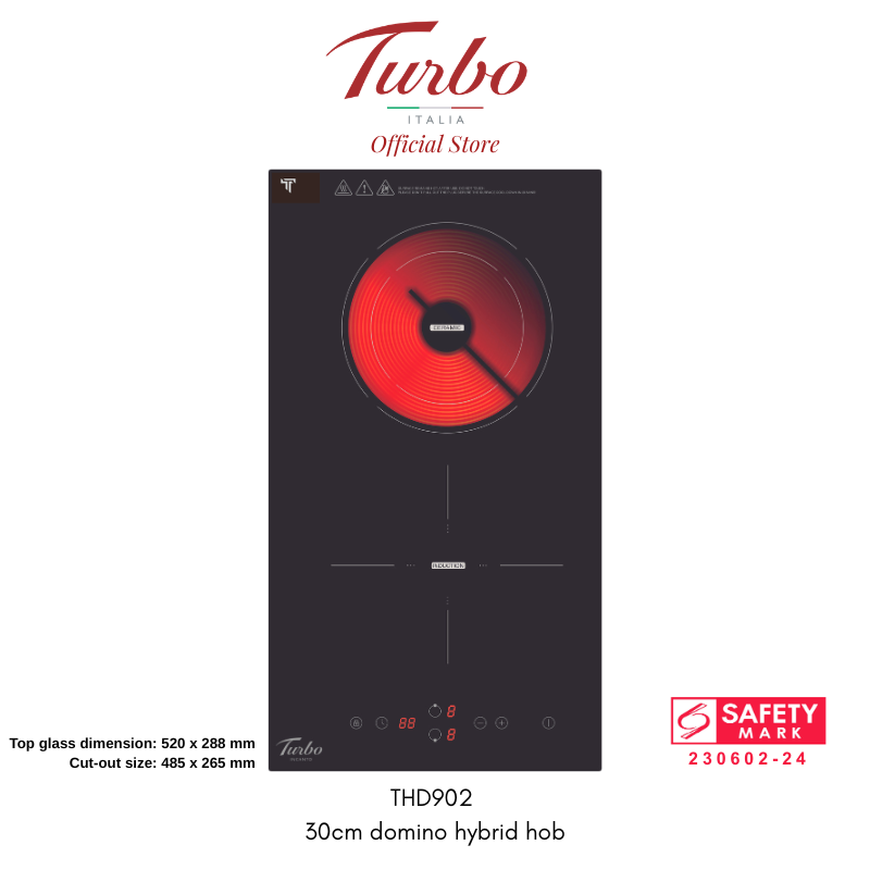Turbo Italia THD902 30cm Domino Hybrid Hob
