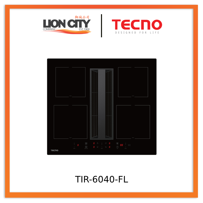 Tecno TIR 6040-FL 60cm Induction Hob with Integrated Plasma Hood