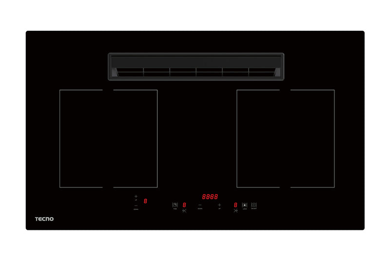 Tecno 73cm 2-Zone Induction Hob with Downdraft Hood TIR 7320-PS