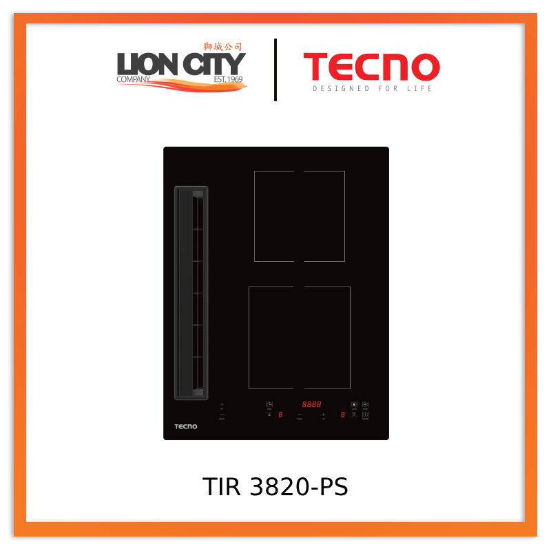 Tecno 40cm TIR-3820-PS Induction Hob with Integrated Plasma Hood All-in-One