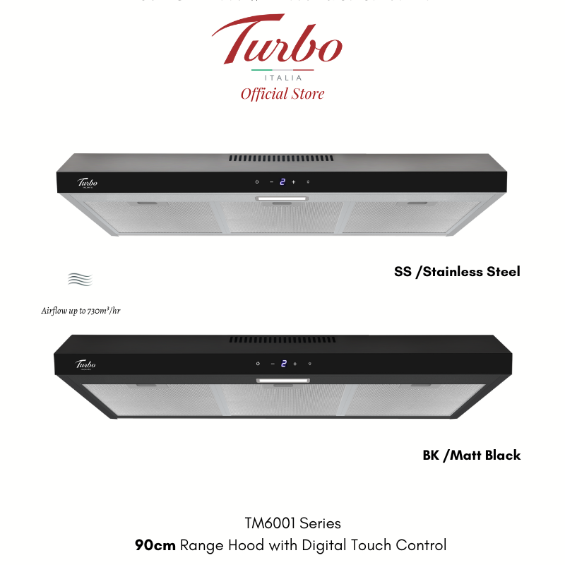 Turbo Italia TM6001 90cm Slim Range Hood