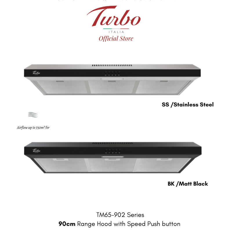 Turbo Italia TM65-902 Series 90cm Range Hood