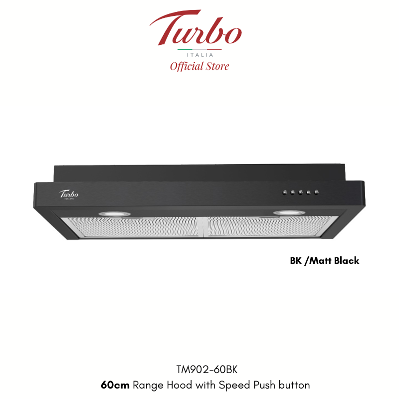 Turbo Italia TM902-60BK 60cm Slim Hood