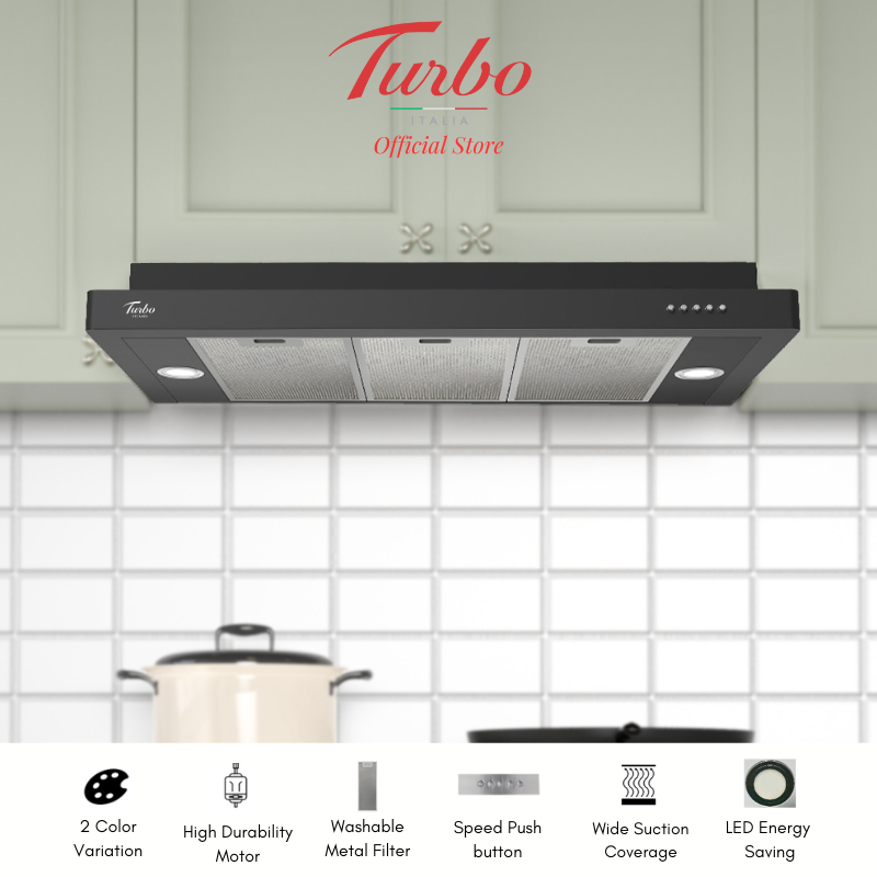 Turbo Italia TM902 Series 90cm Slimline Hood