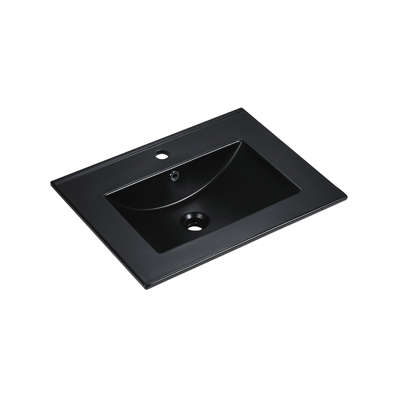 Rubine TOP 60M-BK Ceramic Basin Glossy Black