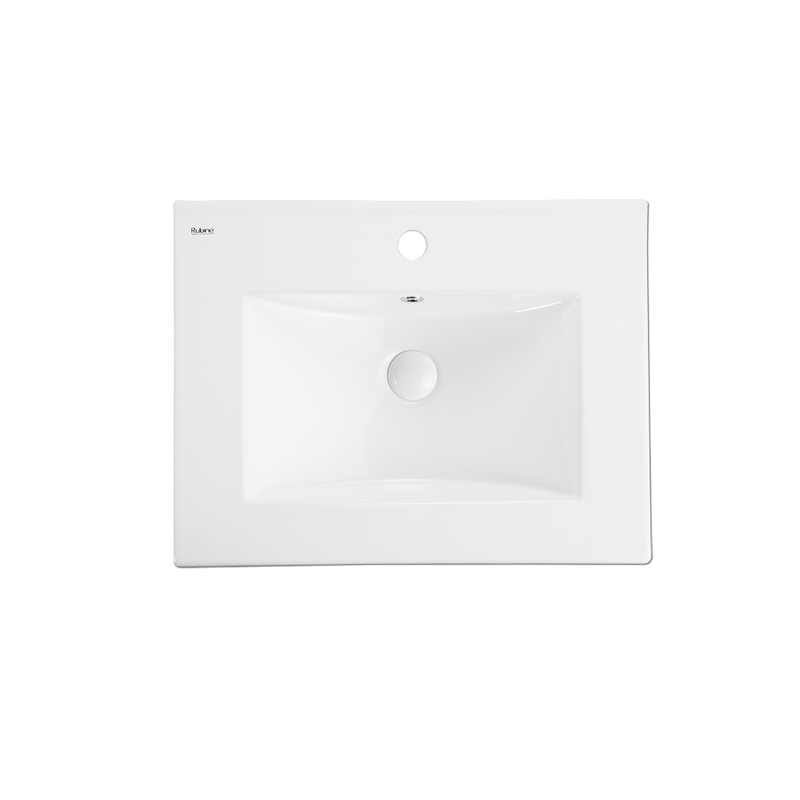Rubine TOP 60M Ceramic Basin Gloss White