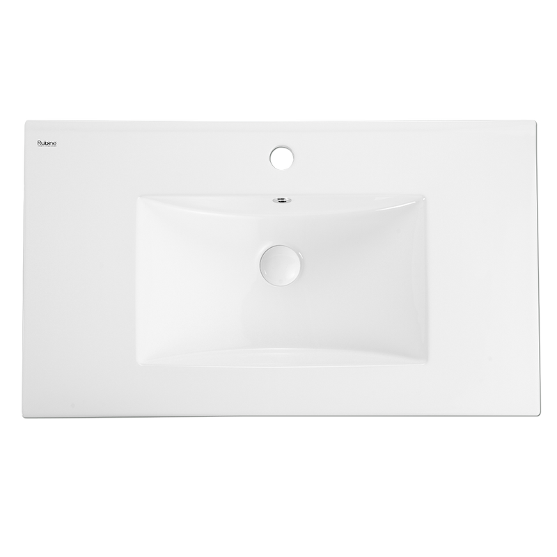 Rubine TOP 80M Ceramic Basin Gloss White