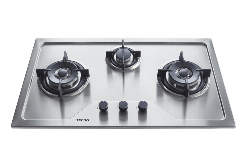 Tecno 86cm 3-Burner Stainless Steel Hob TS 8633TRSV