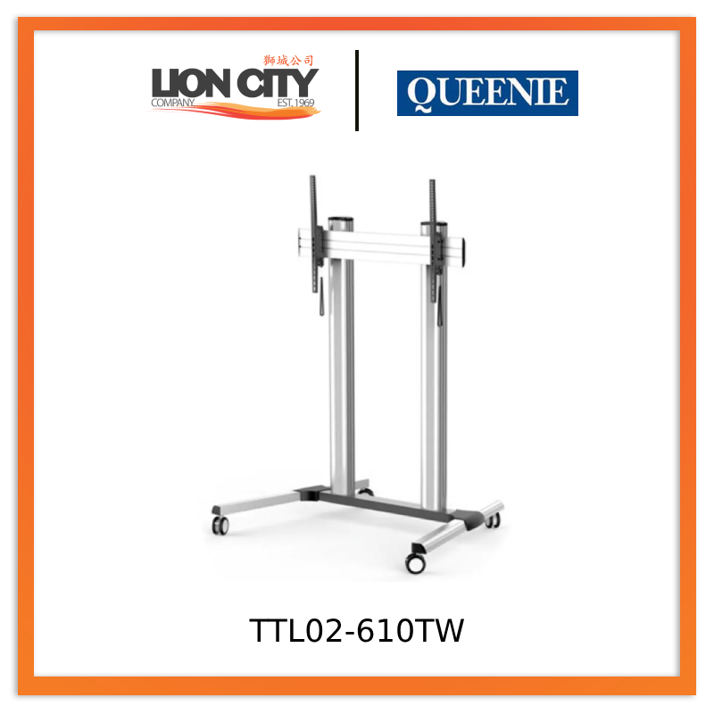 QUEENIE TTL02-610TW MOVABLE TV STAND UP TO 100" 80KG