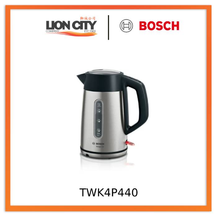 Bosch TWK4P440 Kettle DesignLine 1.7 l Stainless steel - Lion City Company
