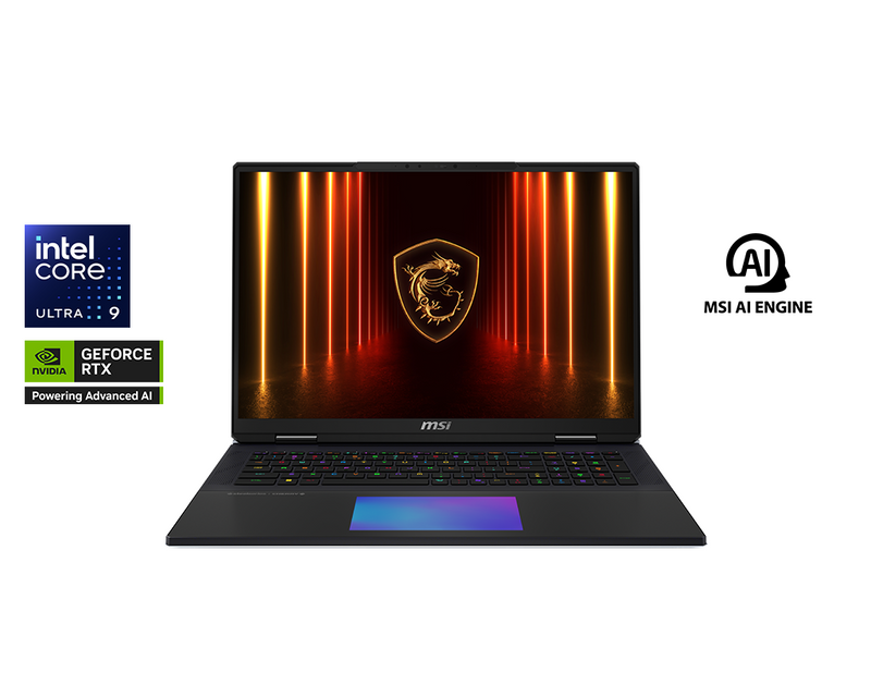 MSI Titan 18 HX AI A2XWJG-487SG 18" 4K MiniLED 120Hz Gaming Laptop Intel Core Ultra 9 285HX RTX 5090 64GB 6TB