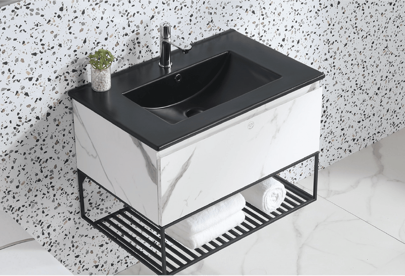 Rubine TOP 70M-BK Ceramic Basin Glossy Black