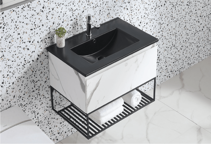 Rubine TOP 60M-BK Ceramic Basin Glossy Black