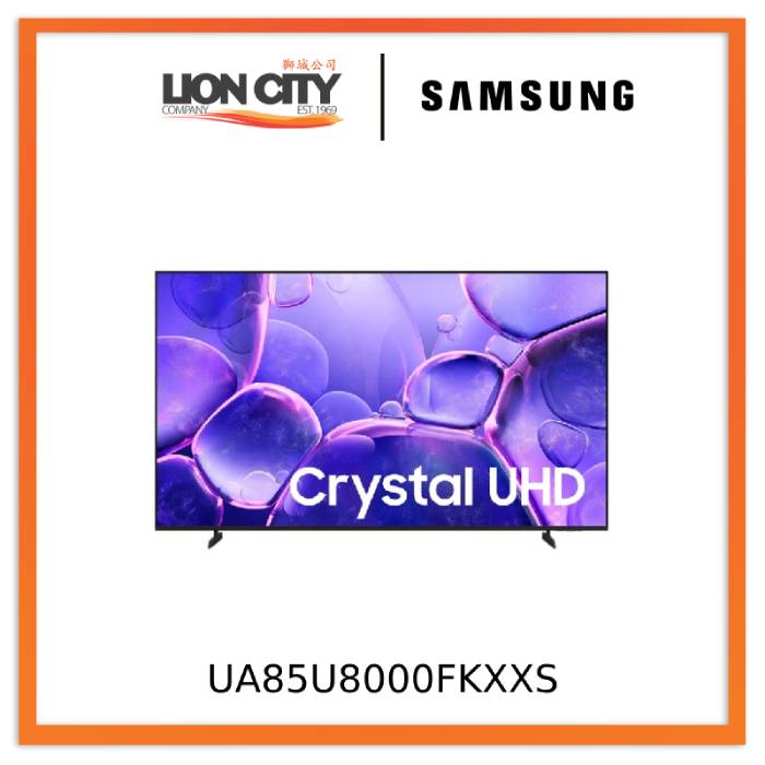 Samsung UA85U8000FKXXS 85" Crystal Uhd 4K U8000F Smart TV - Lion City ...