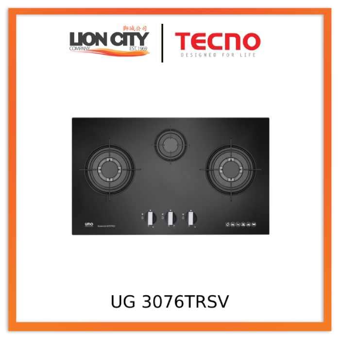 Uno UG 3076TRSV Toughened Glass Built-in Gas Hob