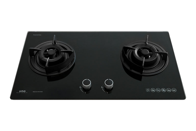 UNO 78cm 2-Burner Tempered Glass Hob UG 7812TRSV