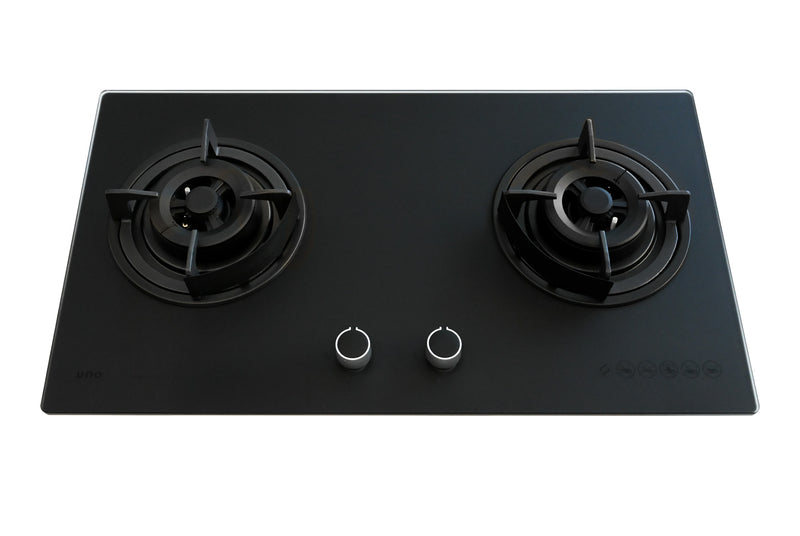 UNO 78cm 2-Burner Tempered Glass Hob UG 7812TRSV