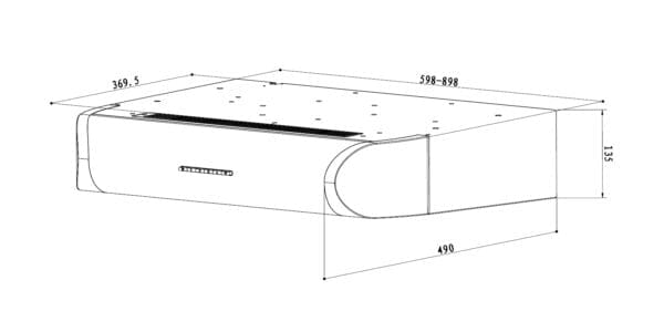 Tecno UNO 90cm Slim Line Hood UH 9003 C Package 2