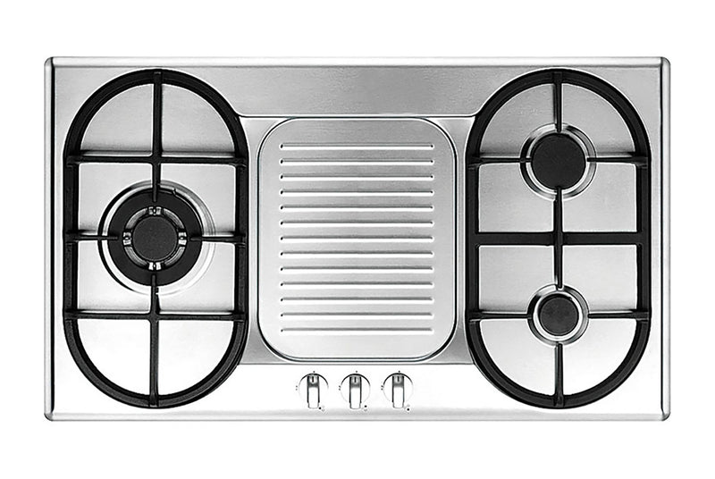 UNO 86cm 3-Burner Stainless Steel Cooker Hob UP9803TRSV
