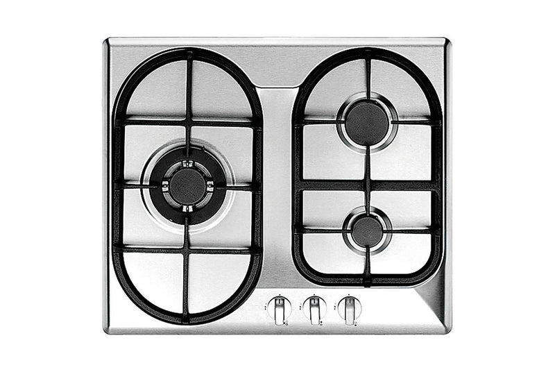 UNO 60cm 3-Burner Stainless Steel Hob UP6300TRSV