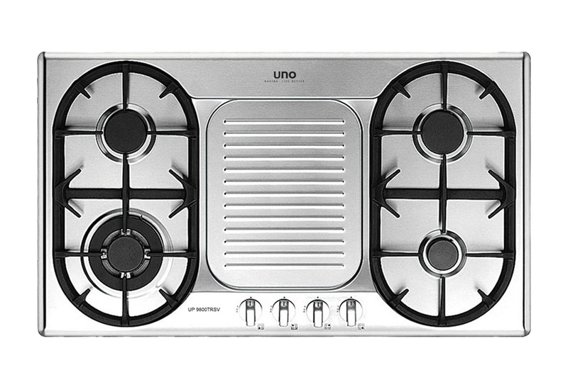 UNO 86cm 4-Burner Stainless Steel Hob UP9800TRSV