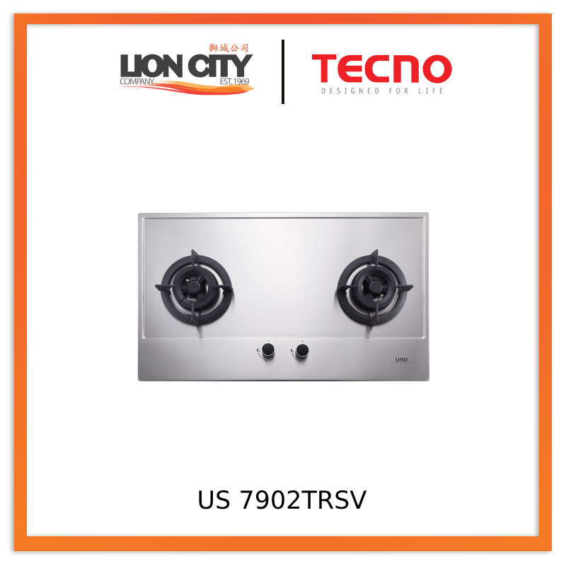 Tecno Uno US 7902TRSV 75cm 2-Burner Stainless Steel Hob