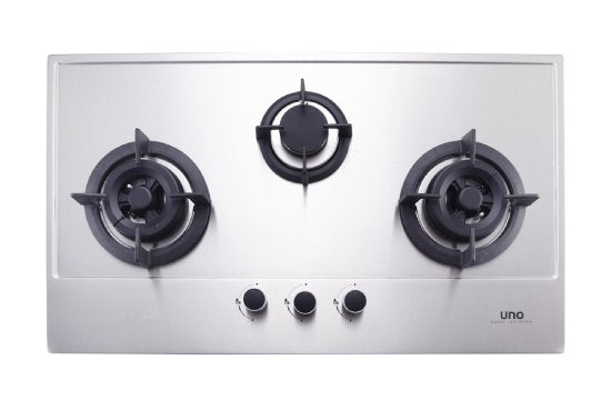 Tecno Uno US 8603TRSV 86cm 3-Burner Stainless Steel Gas Hob US-8603TRSV