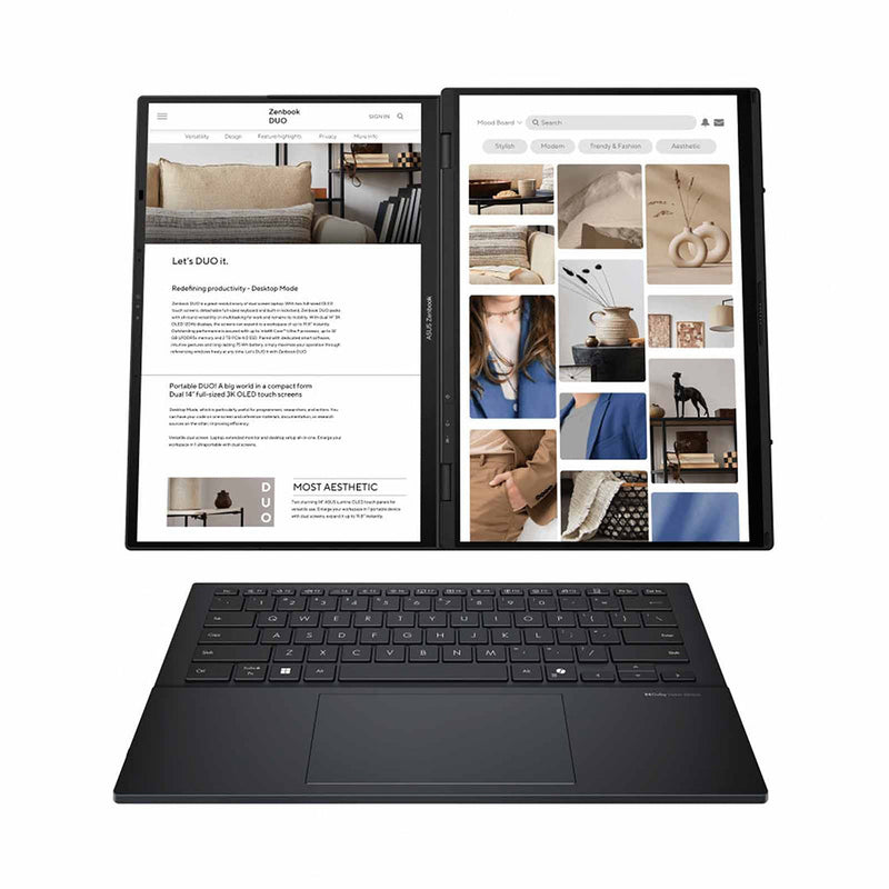 ASUS Zenbook Duo UX8406CA: Dual 14" 3K OLED Touch Laptop, Ultra 9, 16GB, 1TB