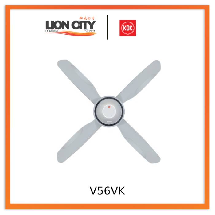 KDK V56VK White/Grey Ultra-luxe Ceiling Fan