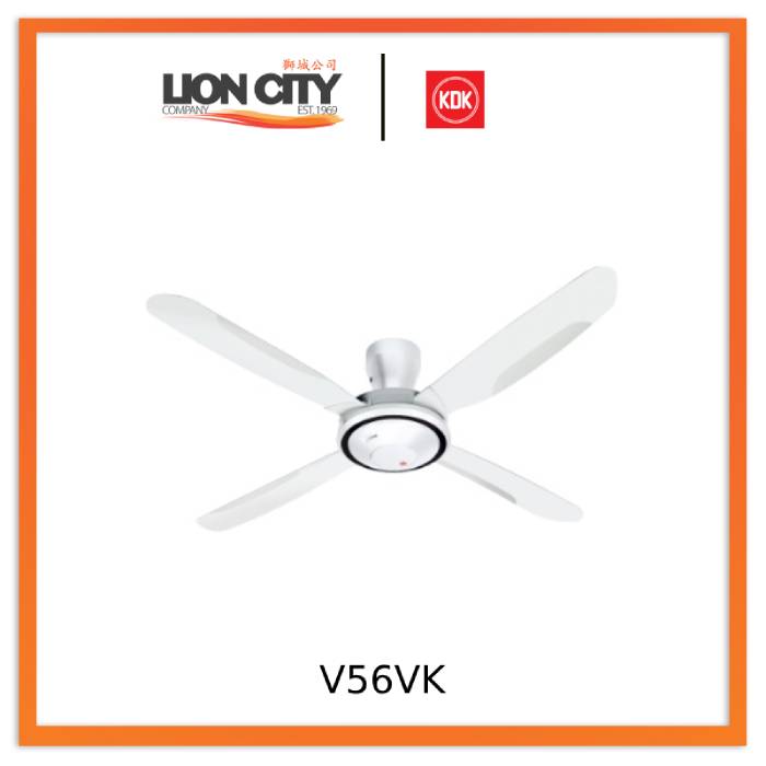 KDK V56VK White/Grey Ultra-luxe Ceiling Fan