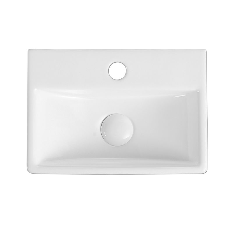 Rubine VENTO 36M Ceramic Basin Gloss White