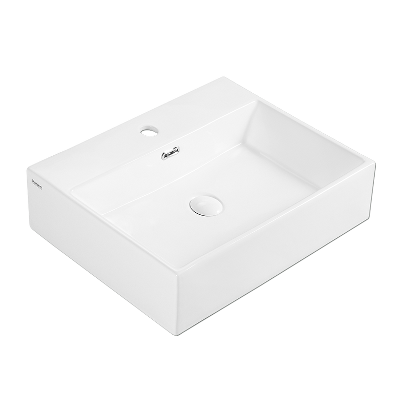 Rubine VENTO 50M 50cm Wall-Hung Ceramic Basin Gloss White