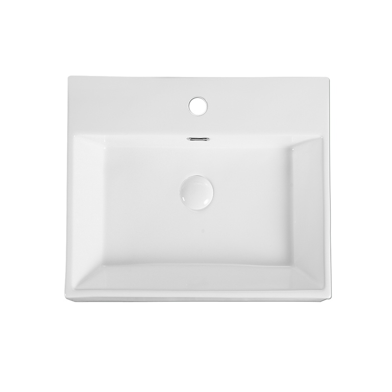 Rubine VENTO 50M 50cm Wall-Hung Ceramic Basin Gloss White