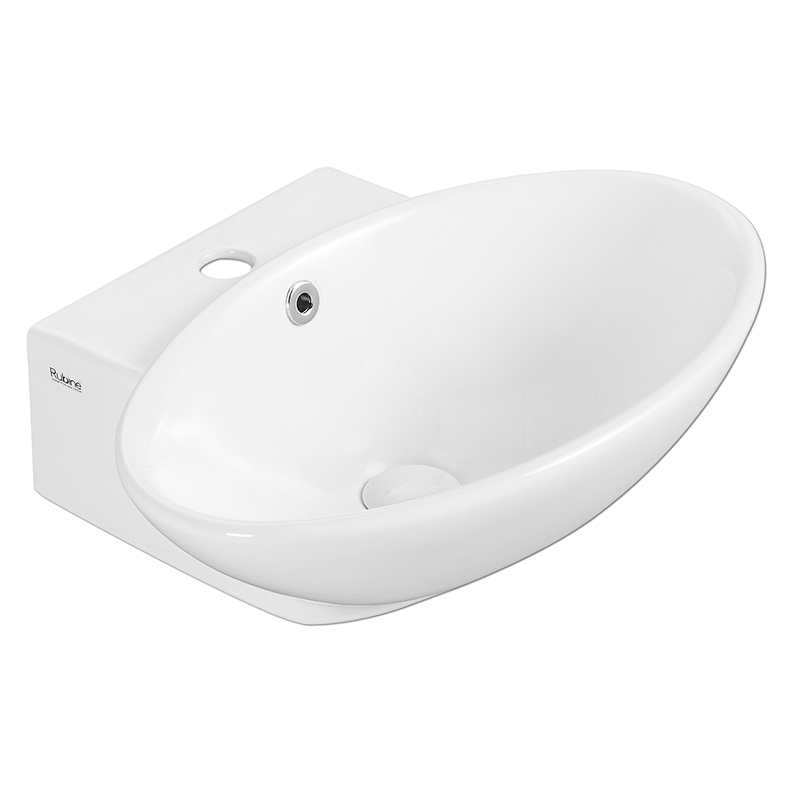 Rubine VENTO 53M Ceramic Basin Gloss White