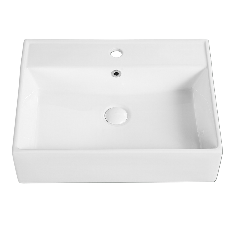 Rubine VENTO 58M Ceramic Basin Gloss White