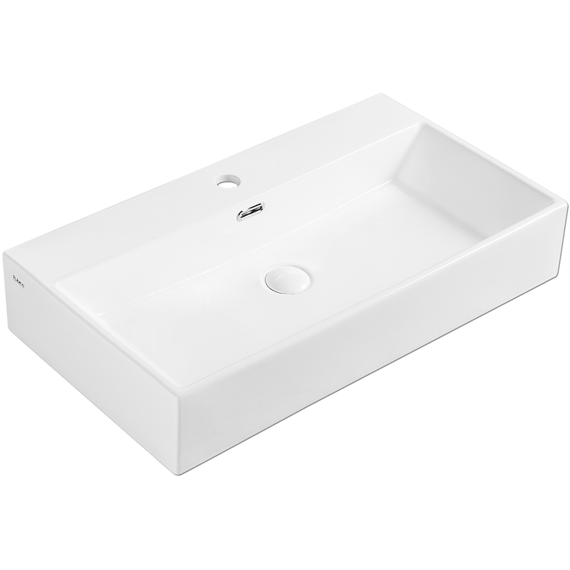 Rubine VENTO 75M Ceramic Basin Gloss White