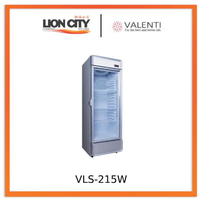 Valenti VLS-215W/VLS-295W/VLS-380W 195/275/352L Beverage Chiller Showcase