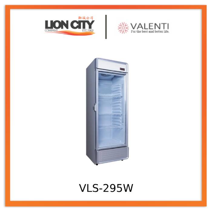 Valenti VLS-215W/VLS-295W/VLS-380W 195/275/352L Beverage Chiller Showcase