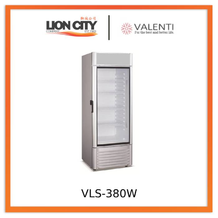 Valenti VLS-215W/VLS-295W/VLS-380W 195/275/352L Beverage Chiller Showcase